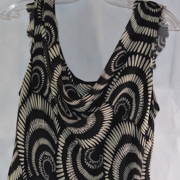 Signature Robbie Bee Beaded Layered Dress SZ 14 - Picture 1 of 8